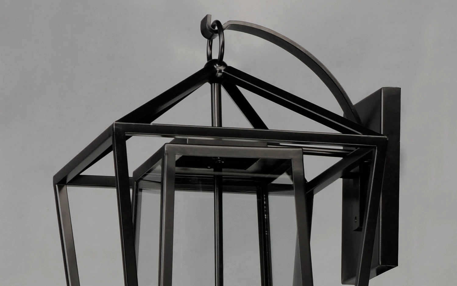 Artisan Three Light Outdoor Wall Lantern Black