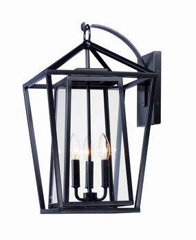 Artisan Three Light Outdoor Wall Lantern BlackOutdoor wall sconces with motion sensor
