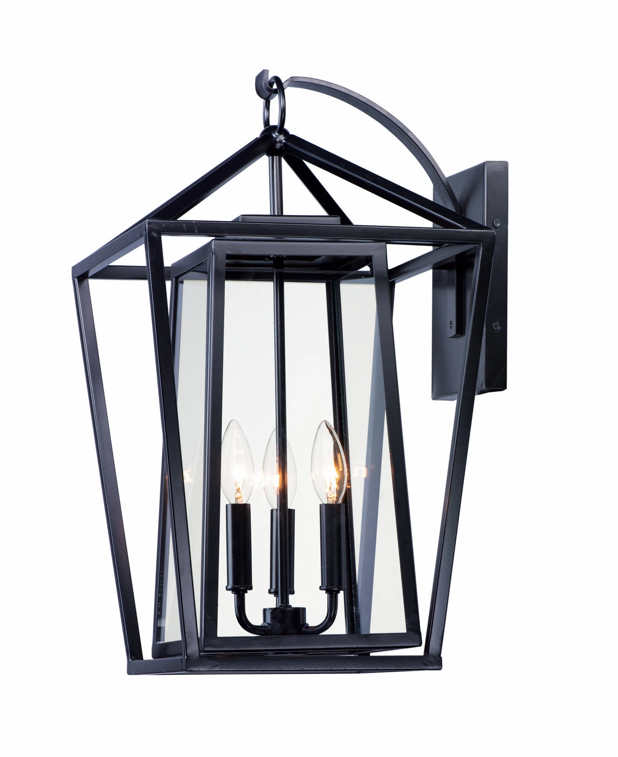 Artisan Three Light Outdoor Wall Lantern BlackOutdoor wall sconces with motion sensor