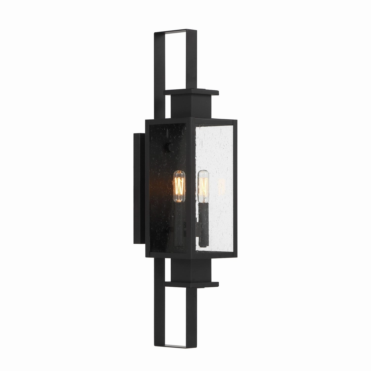 Ascott Two Light Outdoor Wall Lantern Matte Black
