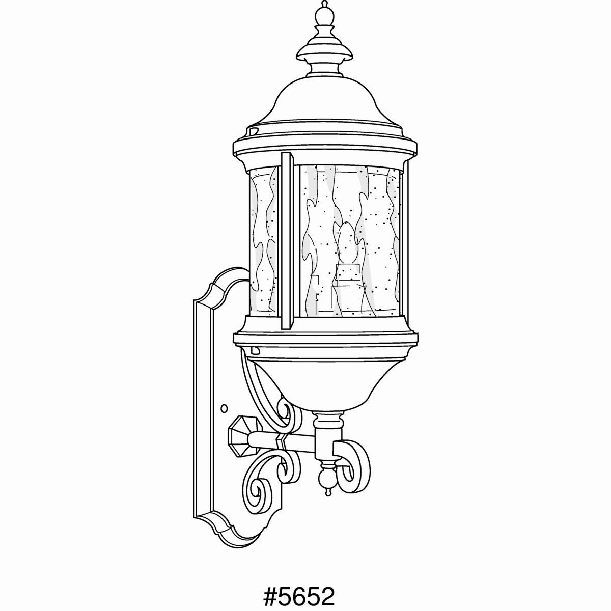 Ashmore Three Light Large Wall Lantern Textured Black