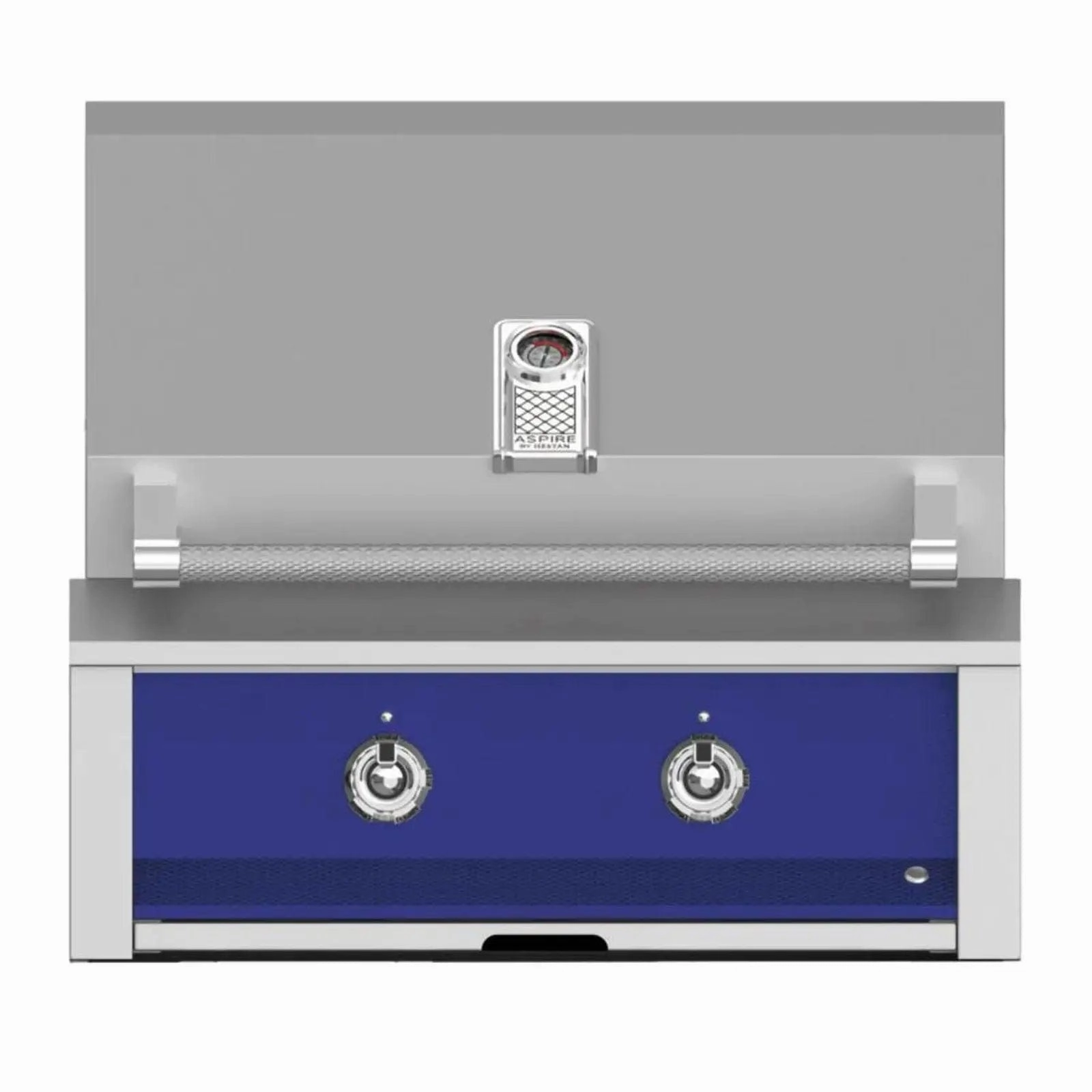 Aspire by Hestan 30 inch Liquid Propane Grill with U Burner and Sear EMB30-LP-BU stainless steel BBQ grill with side table