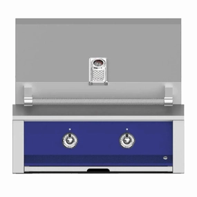 Aspire by Hestan 30 inch Liquid Propane Grill with U Burner and Sear EMB30-LP-BU stainless steel BBQ grill with side table