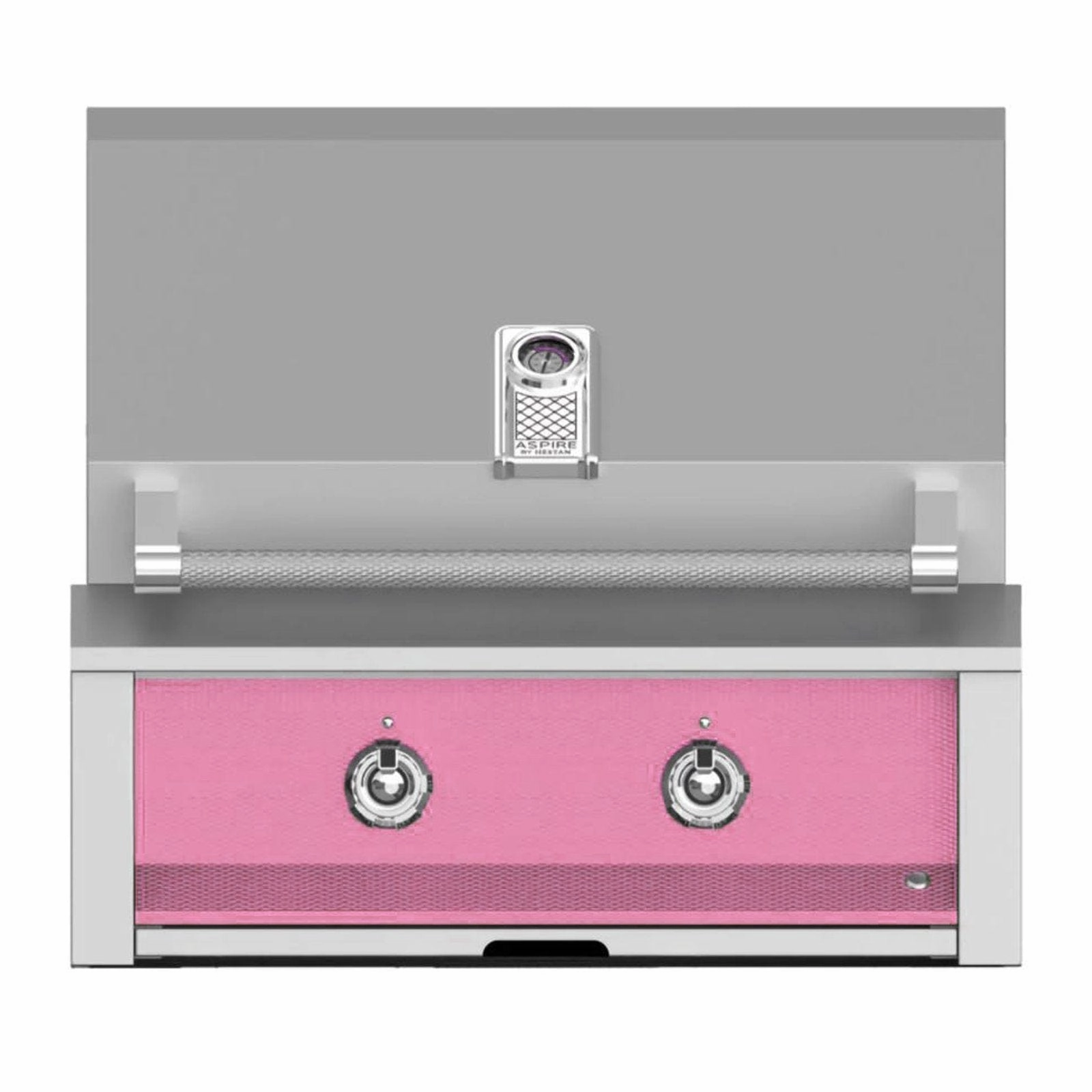 Aspire by Hestan 30 inch Liquid Propane Grill with U Burner and Sear EMB30-LP-PK stainless steel BBQ grill with side table