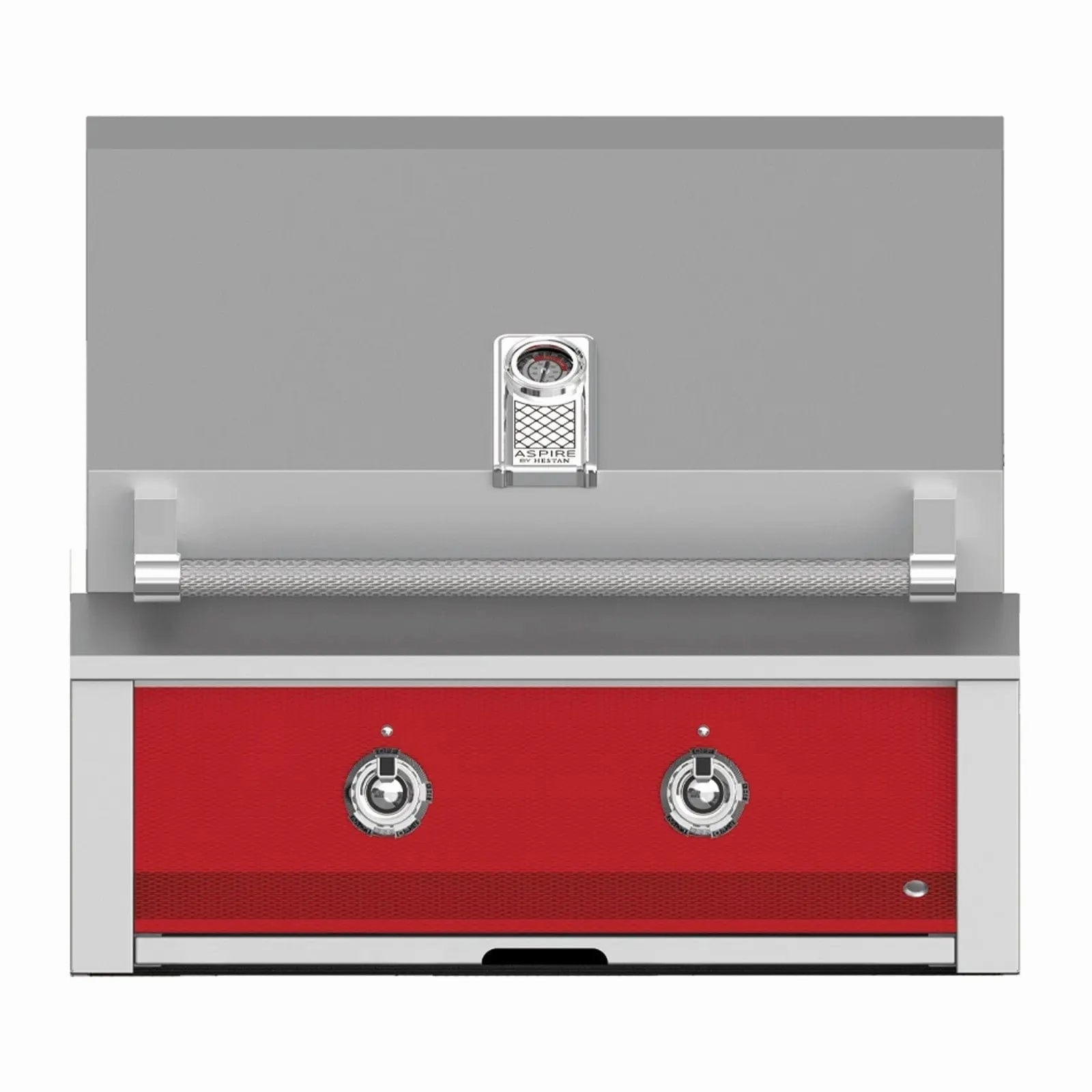 Aspire by Hestan 30-Inch Natural Gas Built-In Grill With Burners EAB30-NG-RD stainless steel BBQ grill with side table