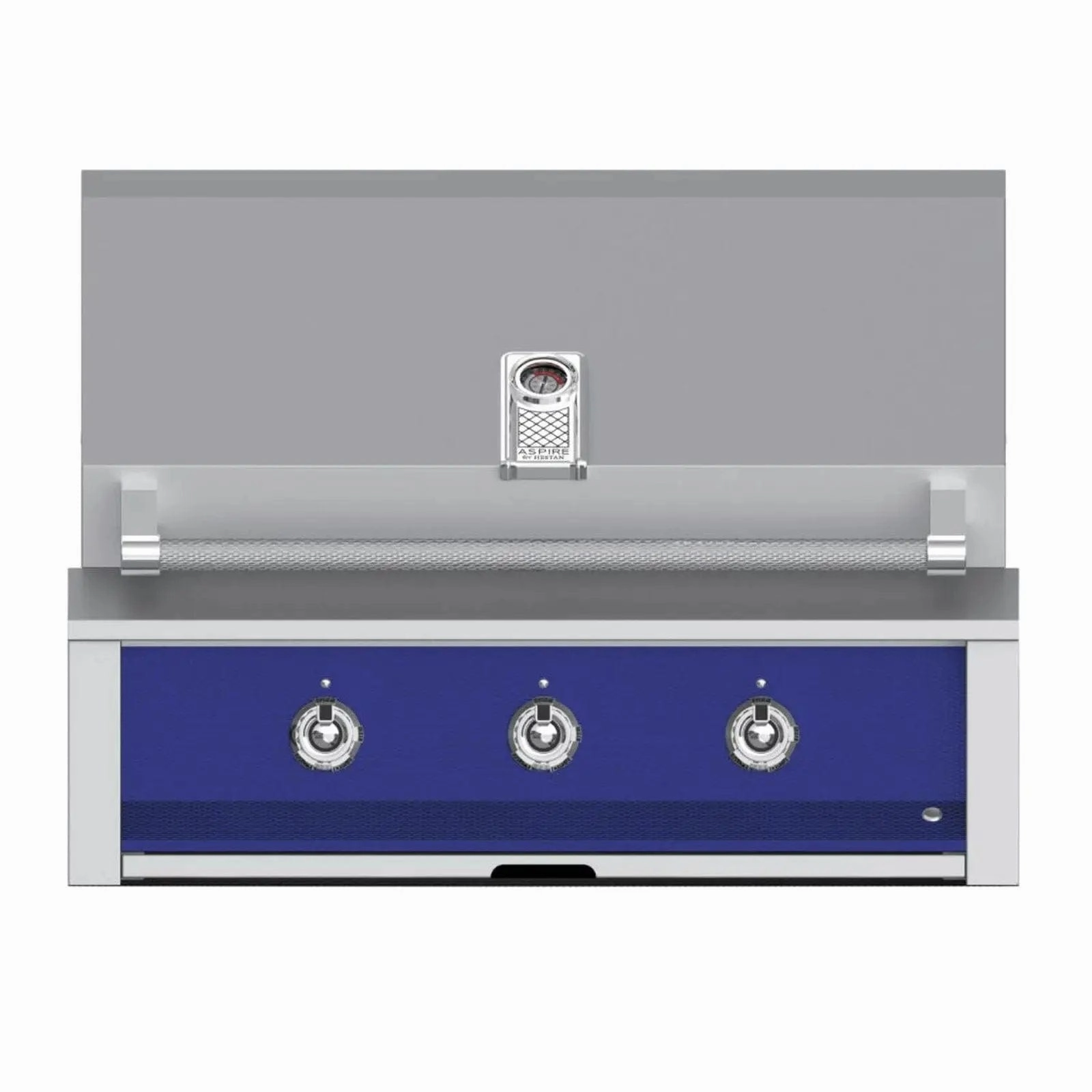Aspire by Hestan 36-inch Liquid Propane Gas Grill with Burner and Sear EMB36-LP-BU stainless steel BBQ grill with side table