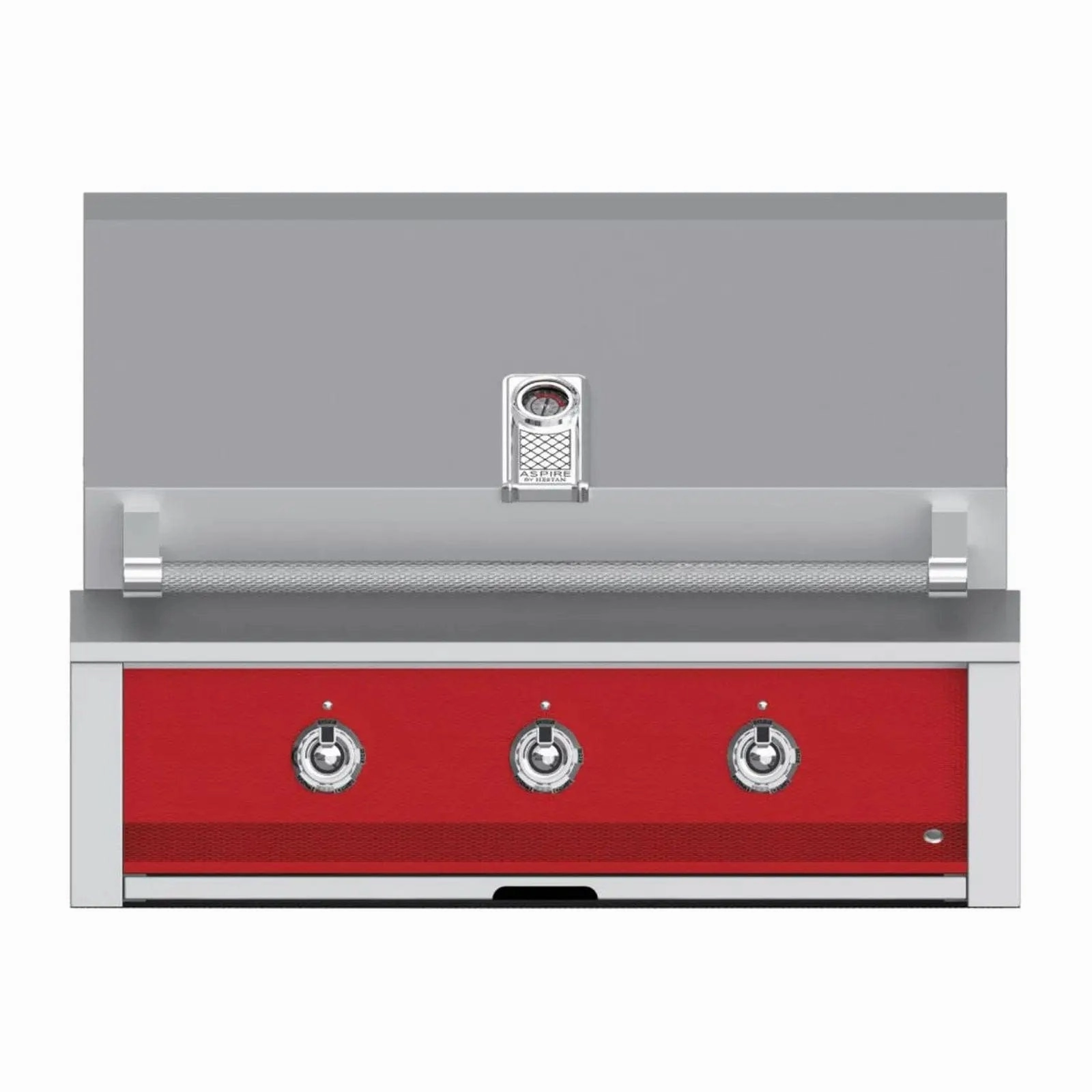 Aspire by Hestan 36-inch Liquid Propane Gas Grill with Burner and Sear EMB36-LP-RD stainless steel BBQ grill with side table