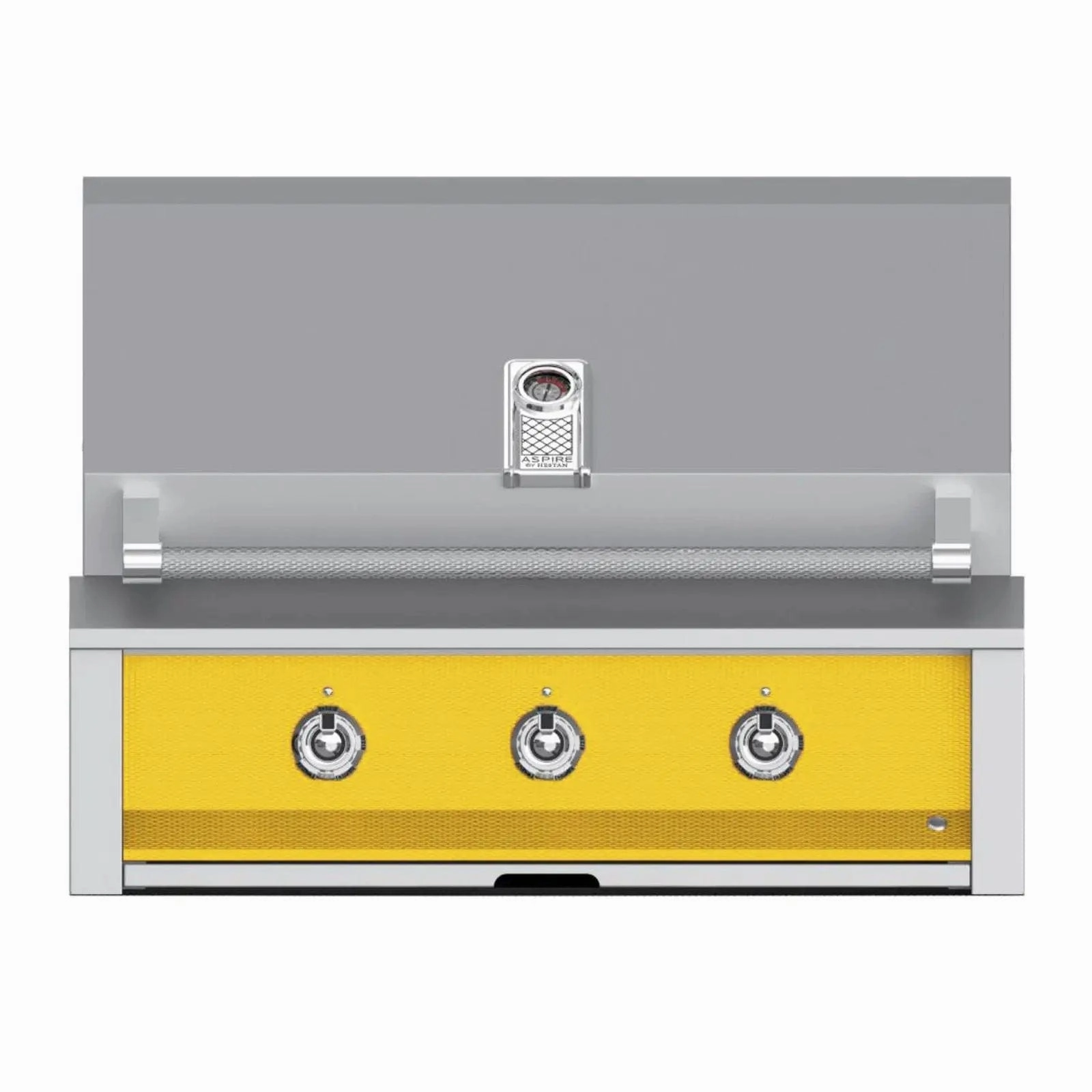 Aspire by Hestan 36-inch Liquid Propane Gas Grill with Burner and Sear EMB36-LP-YW stainless steel BBQ grill with side table