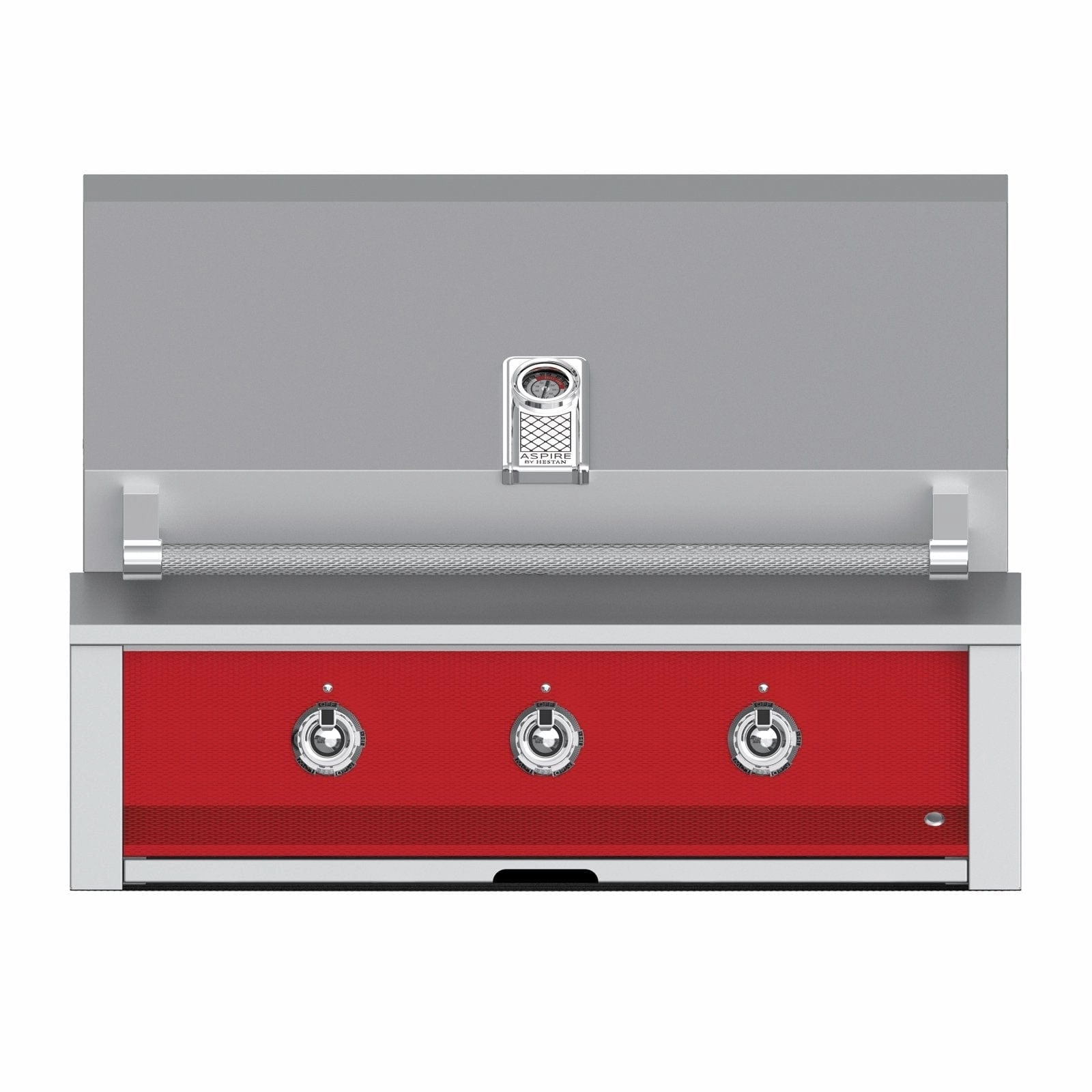 Aspire by Hestan 36-inch Liquid Propane Grill with 3 Burners EAB36-LP-RD stainless steel BBQ grill with side table
