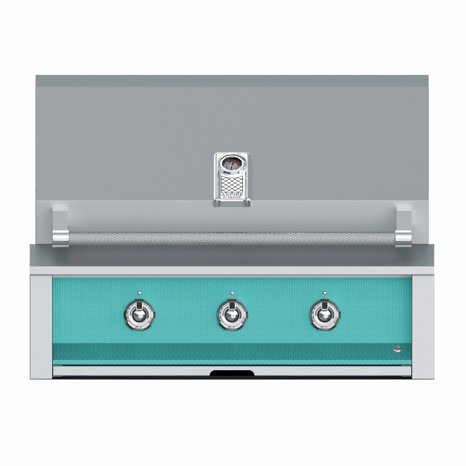 Aspire by Hestan 36-inch Liquid Propane Grill with 3 Burners EAB36-LP-TQ stainless steel BBQ grill with side table