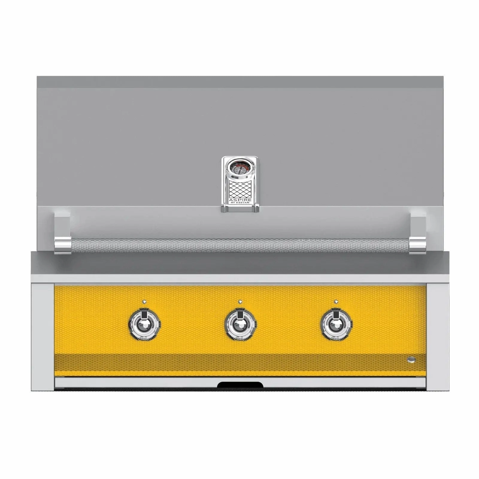 Aspire by Hestan 36-inch Liquid Propane Grill with 3 Burners EAB36-LP-YW stainless steel BBQ grill with side table