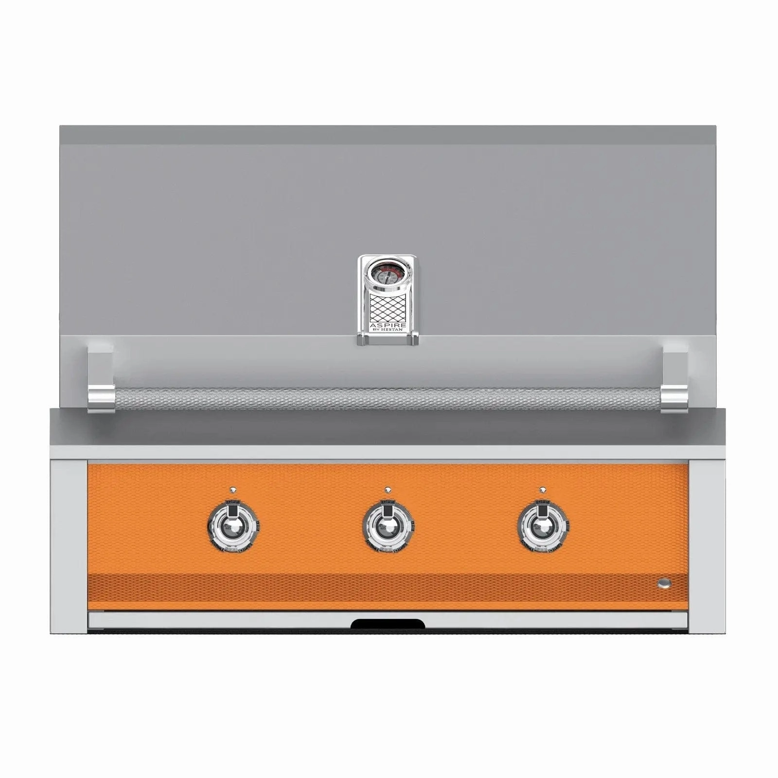 Aspire by Hestan 36-Inch Natural Gas Grill with 3 U Burners EAB36-NG-OR stainless steel BBQ grill with side table