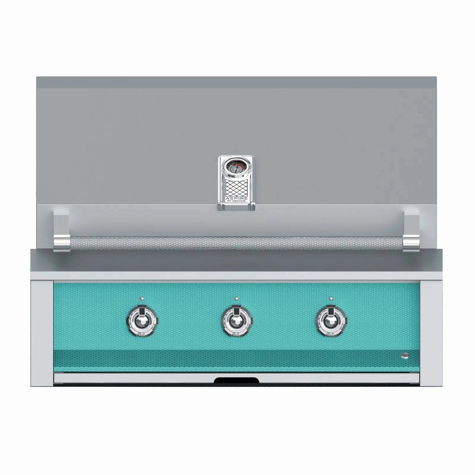 Aspire by Hestan 36-Inch Natural Gas Grill with 3 U Burners EAB36-NG-TQ stainless steel BBQ grill with side table