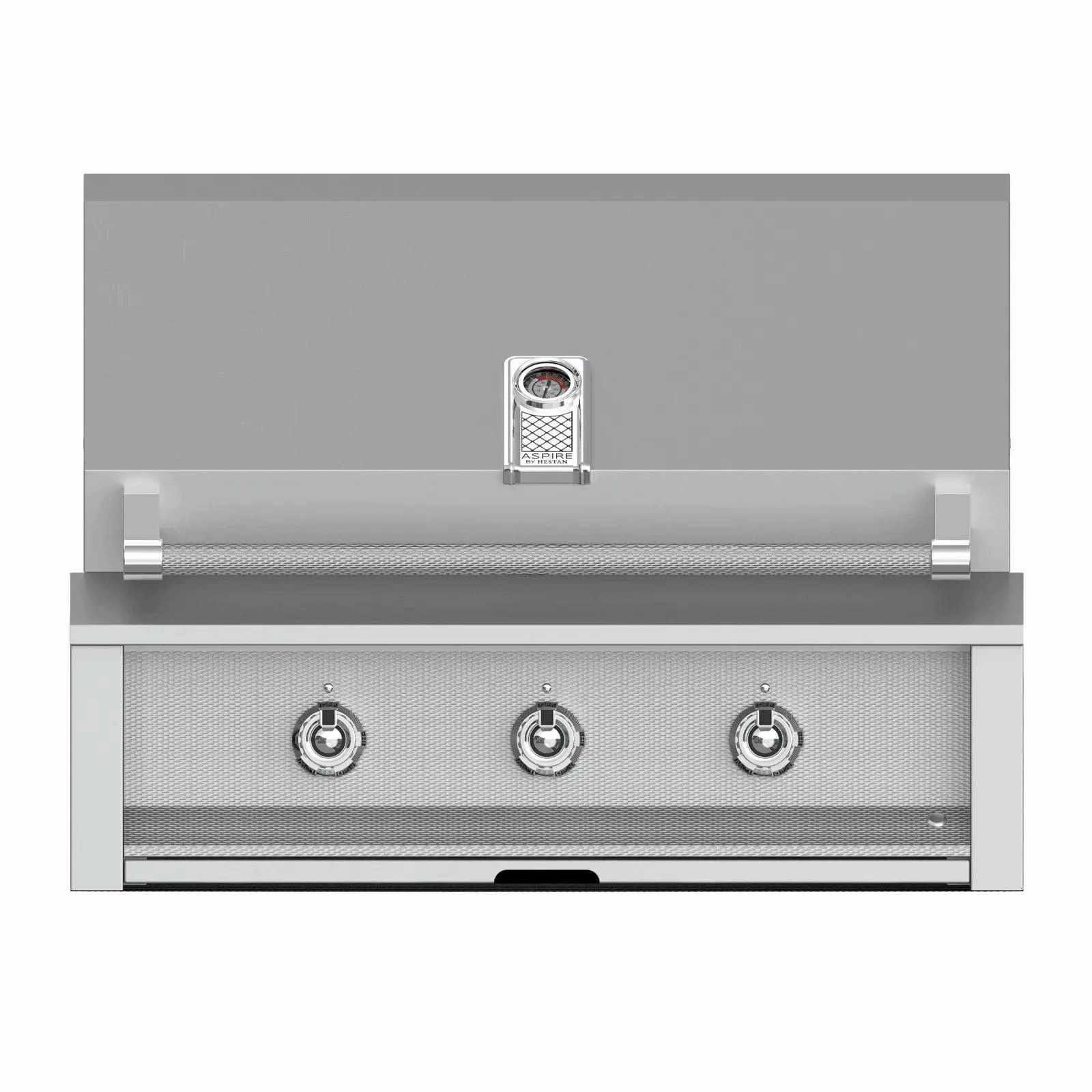 Aspire by Hestan 36-Inch Natural Gas Grill with 3 U Burners EAB36-NG stainless steel BBQ grill with side table