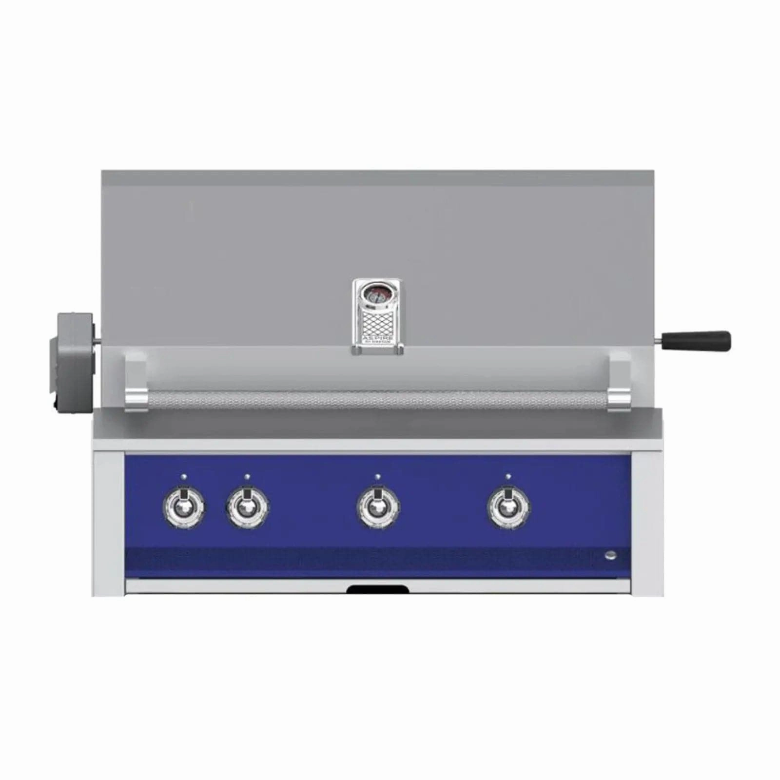 Aspire by Hestan 36-Inch Natural Gas Grill, with Burner,Sear and Rotisserie EMBR36-NG-BU stainless steel BBQ grill with side table