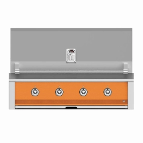 Aspire by Hestan 42-Inch Liquid Propane Gas Grill with U Burner and Sear EMB42-LP-OR stainless steel BBQ grill with side table