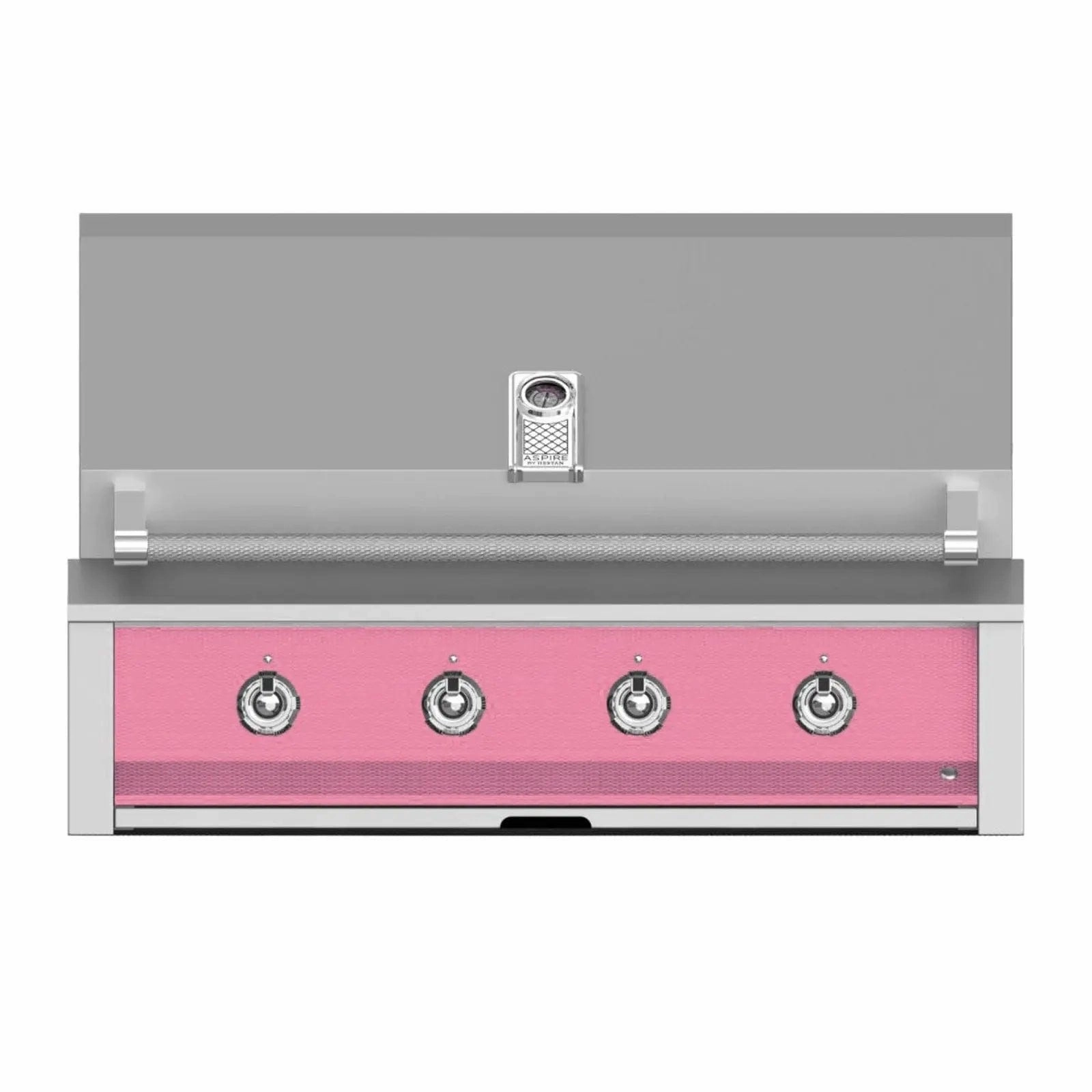 Aspire by Hestan 42-Inch Liquid Propane Gas Grill with U Burner and Sear EMB42-LP-PK stainless steel BBQ grill with side table