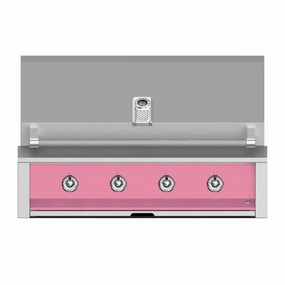 Aspire by Hestan 42-Inch Liquid Propane Gas Grill with U Burner and Sear EMB42-LP-PK stainless steel BBQ grill with side table