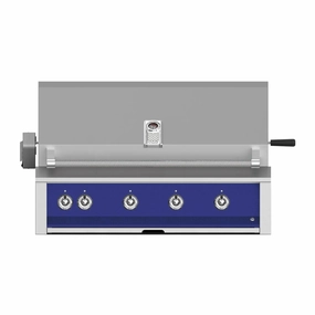 Aspire by Hestan 42 inch Liquid Propane Grill with 4 U-Burners and Rotisserie EABR42-LP-BU compact BBQ grill for small spaces