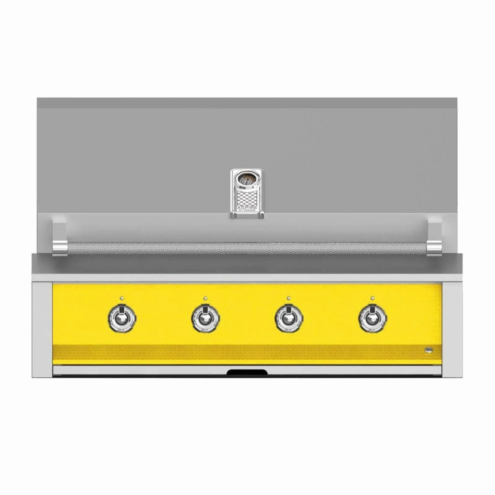 Aspire by Hestan 42-Inch Natural Gas Grill with 3 U-Burner and 1 Sear EMB42-NG-YW stainless steel BBQ grill with side table
