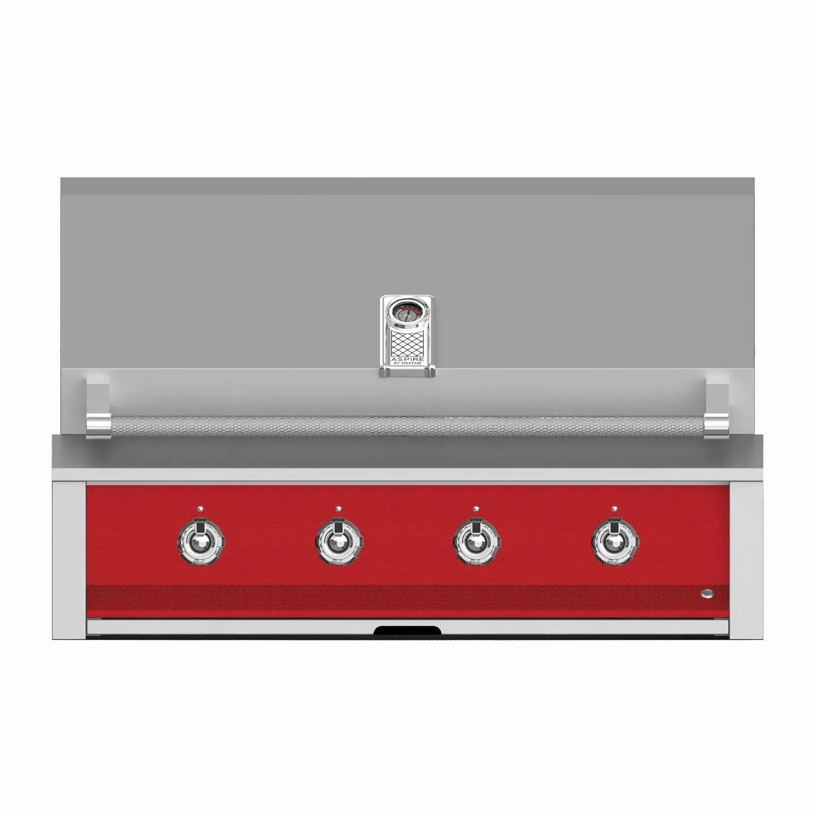 Aspire by Hestan 42-Inch Natural Gas Grill with 4 U-Burners EAB42-NG-RD stainless steel BBQ grill with side table