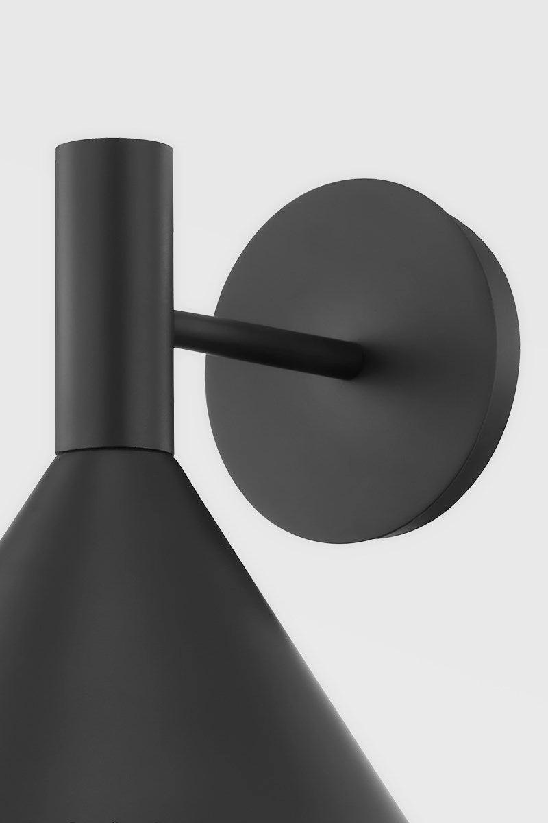 Atticus One Light Wall Sconce Soft Black