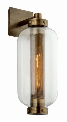 Atwater One Light Wall Sconce Patina BrassOutdoor wall sconces with motion sensor