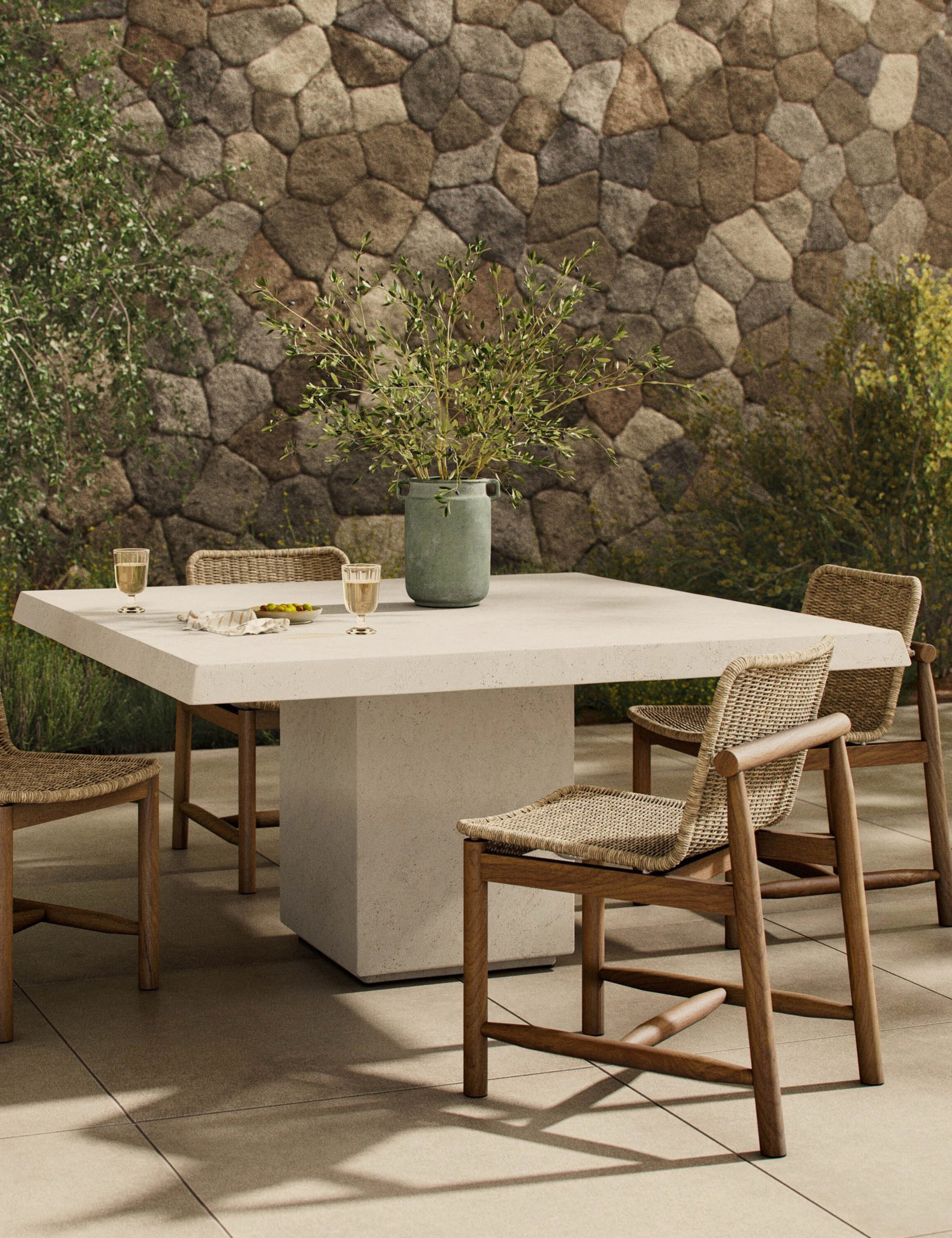 Avila Indoor / Outdoor Square Dining Table by Amber Lewis x Four Hands