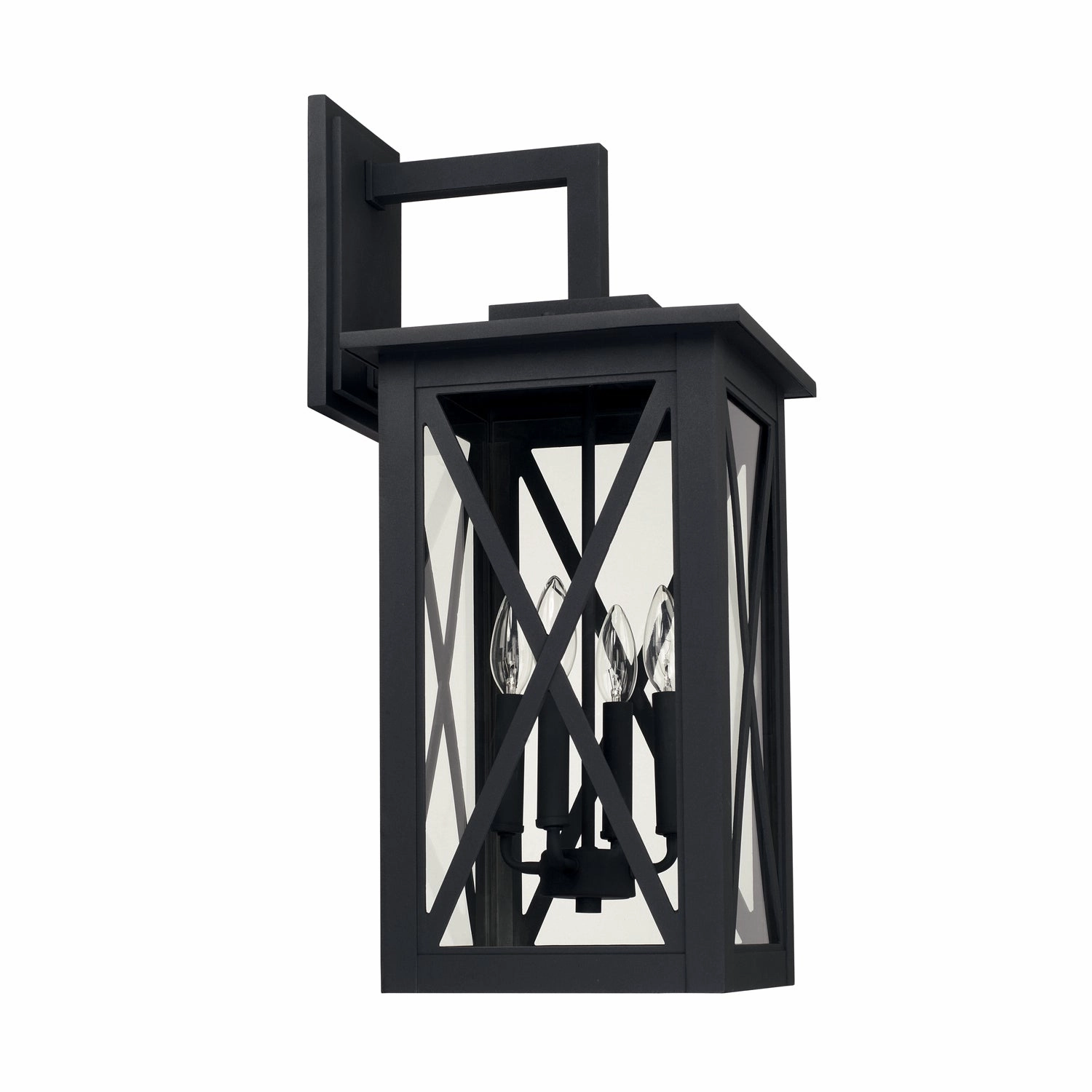 Avondale Four Light Outdoor Wall Lantern BlackOutdoor wall sconces with motion sensor