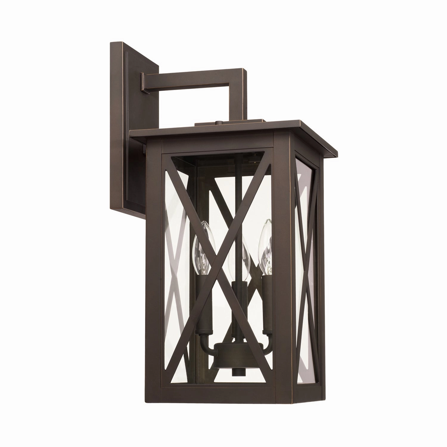 Avondale Three Light Outdoor Wall Lantern Oiled BronzeOutdoor wall sconces with motion sensor