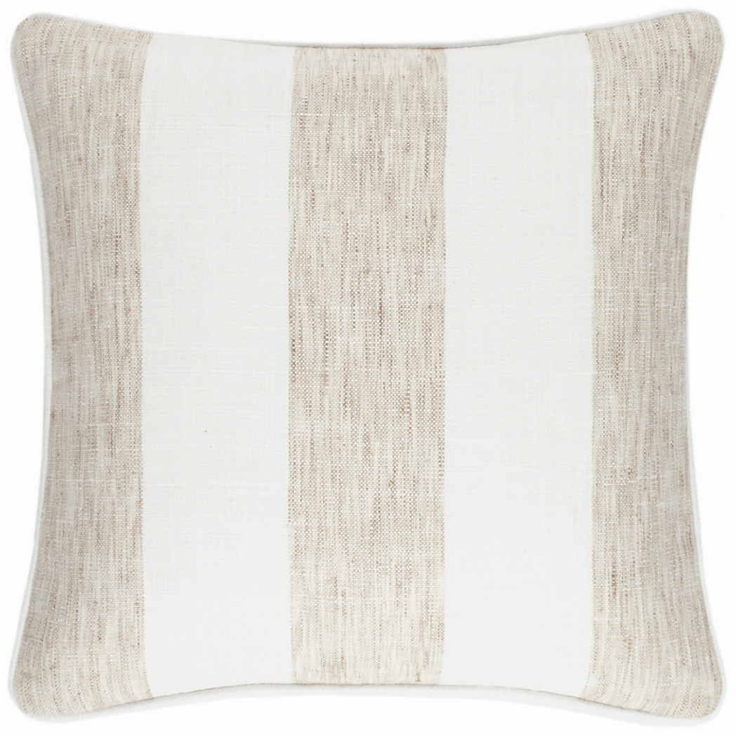 Awning Stripe Indoor/Outdoor Decorative Pillow Cover - Natural