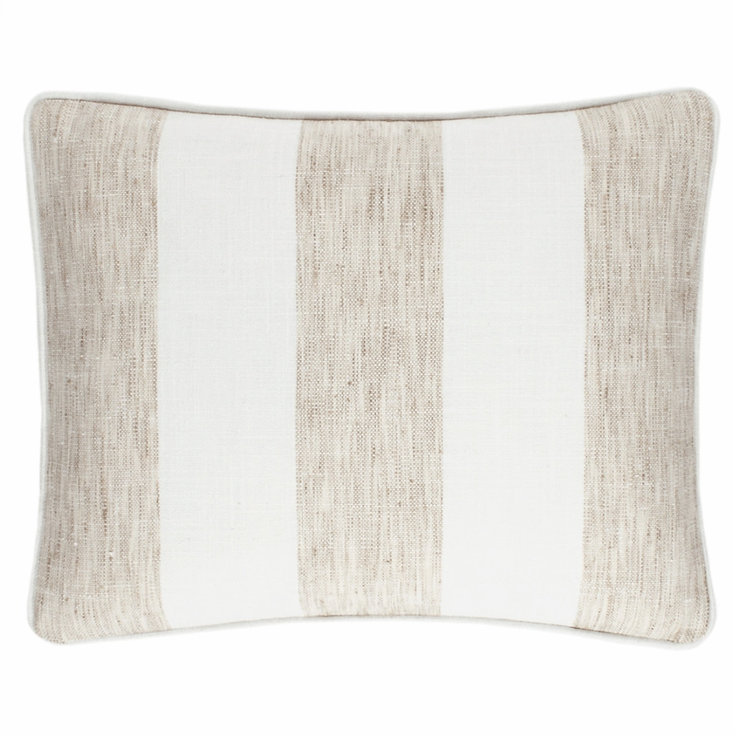 Awning Stripe Indoor/Outdoor Decorative Pillow Cover - Natural