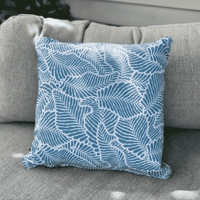 B Cushion Oasis Leaf - Sea Blueoutdoor garden decorative ornaments
