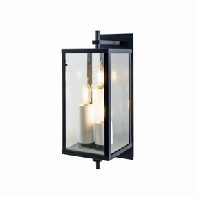 Back Bay Three Light Outdoor Wall Sconce Matte BlackOutdoor wall sconces with motion sensor