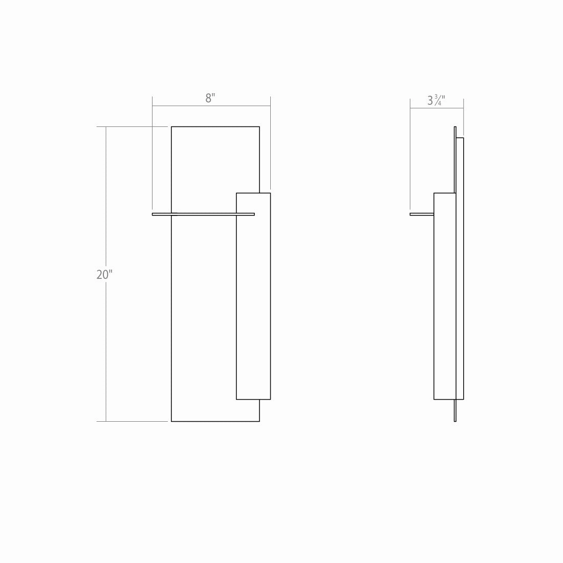 Backgate LED Wall Sconce Textured Gray