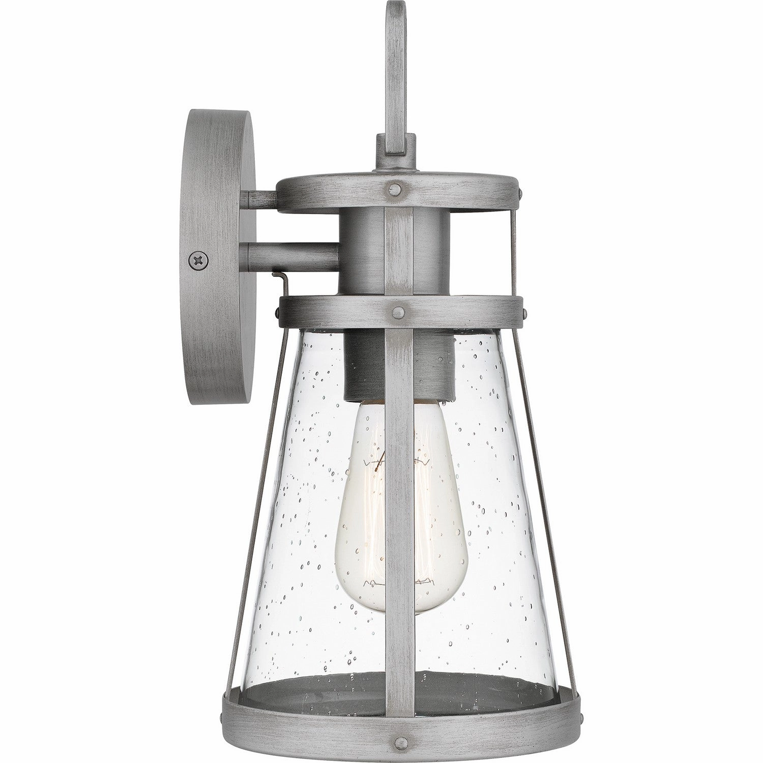 Barber One Light Outdoor Wall Mount Antique Brushed Aluminum