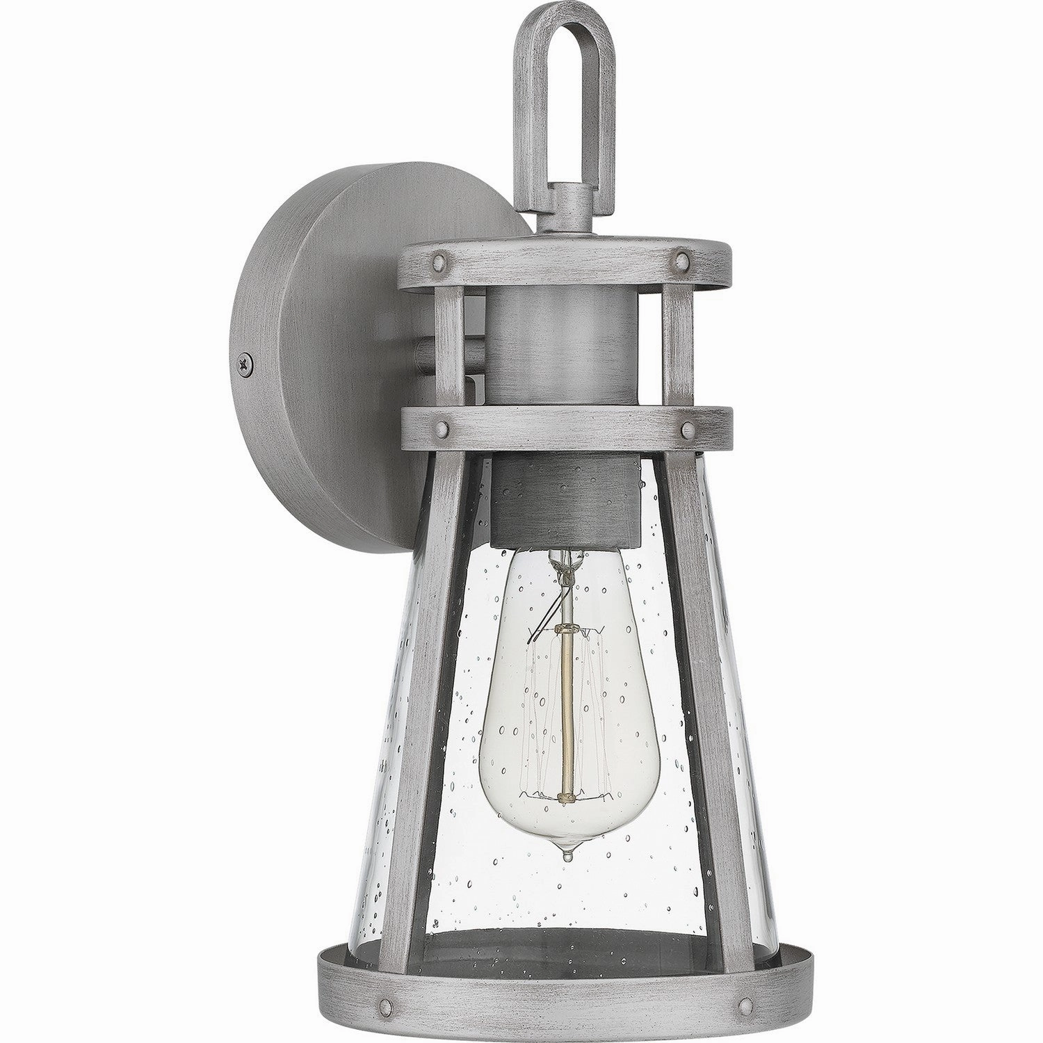 Barber One Light Outdoor Wall Mount Antique Brushed Aluminum