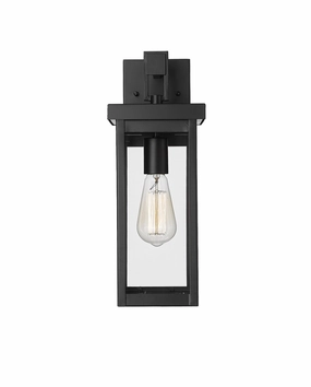 Barkeley One Light Outdoor Wall Sconce Powder Coated BlackOutdoor wall sconces with motion sensor