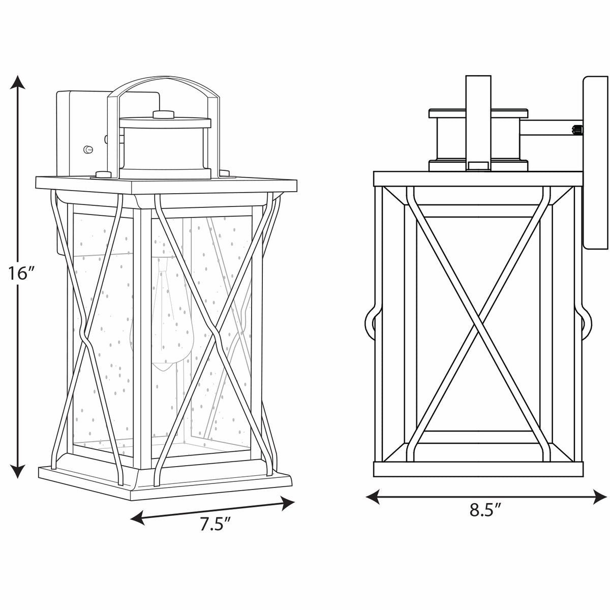 Barlowe One Light Wall Lantern Stainless Steel