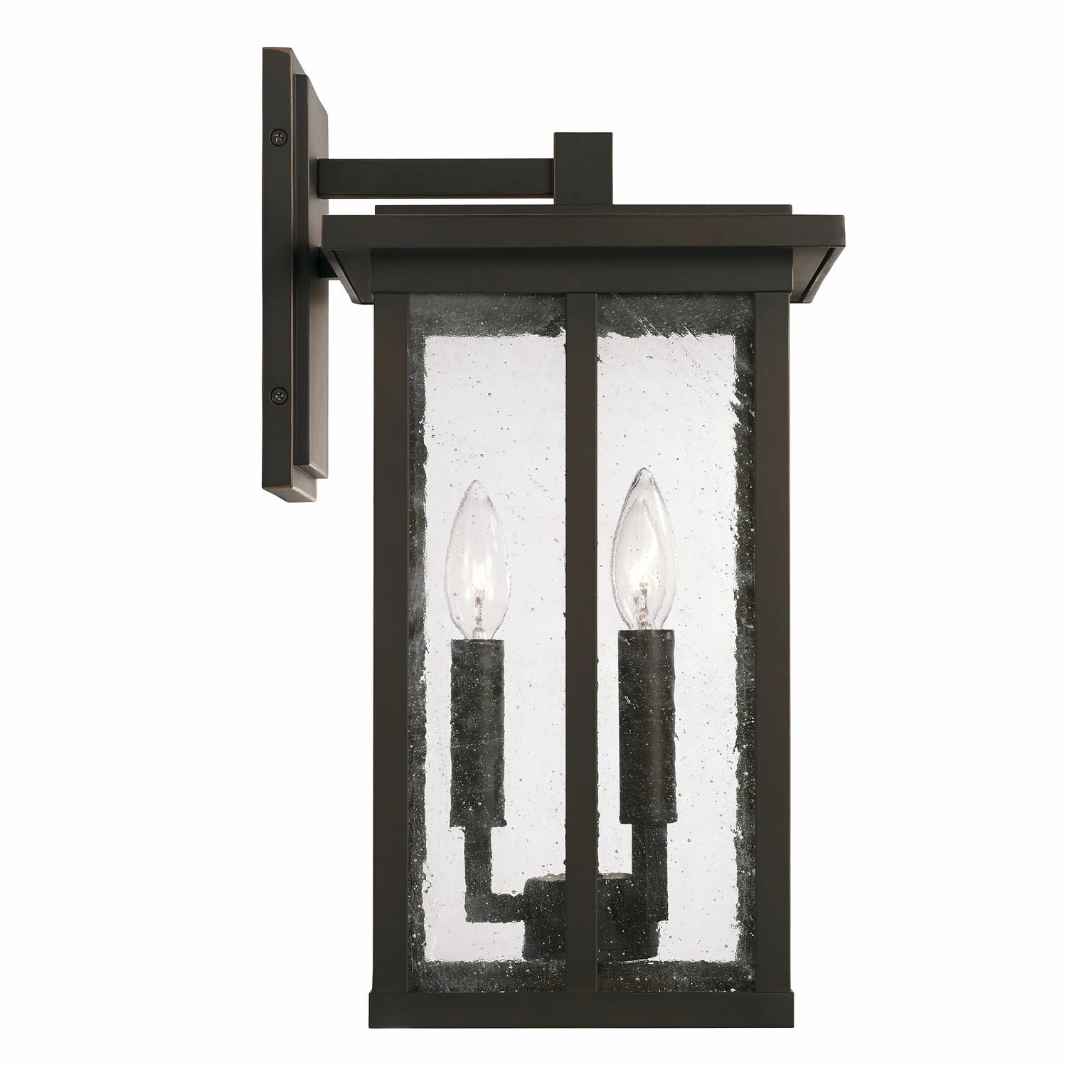 Barrett Three Light Outdoor Wall Lantern Oiled Bronze