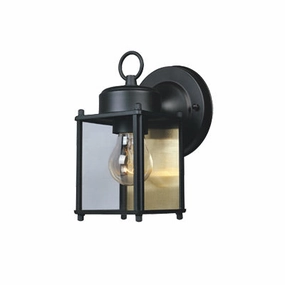 Basic Porch One Light Wall Lantern BlackOutdoor wall sconces with motion sensor