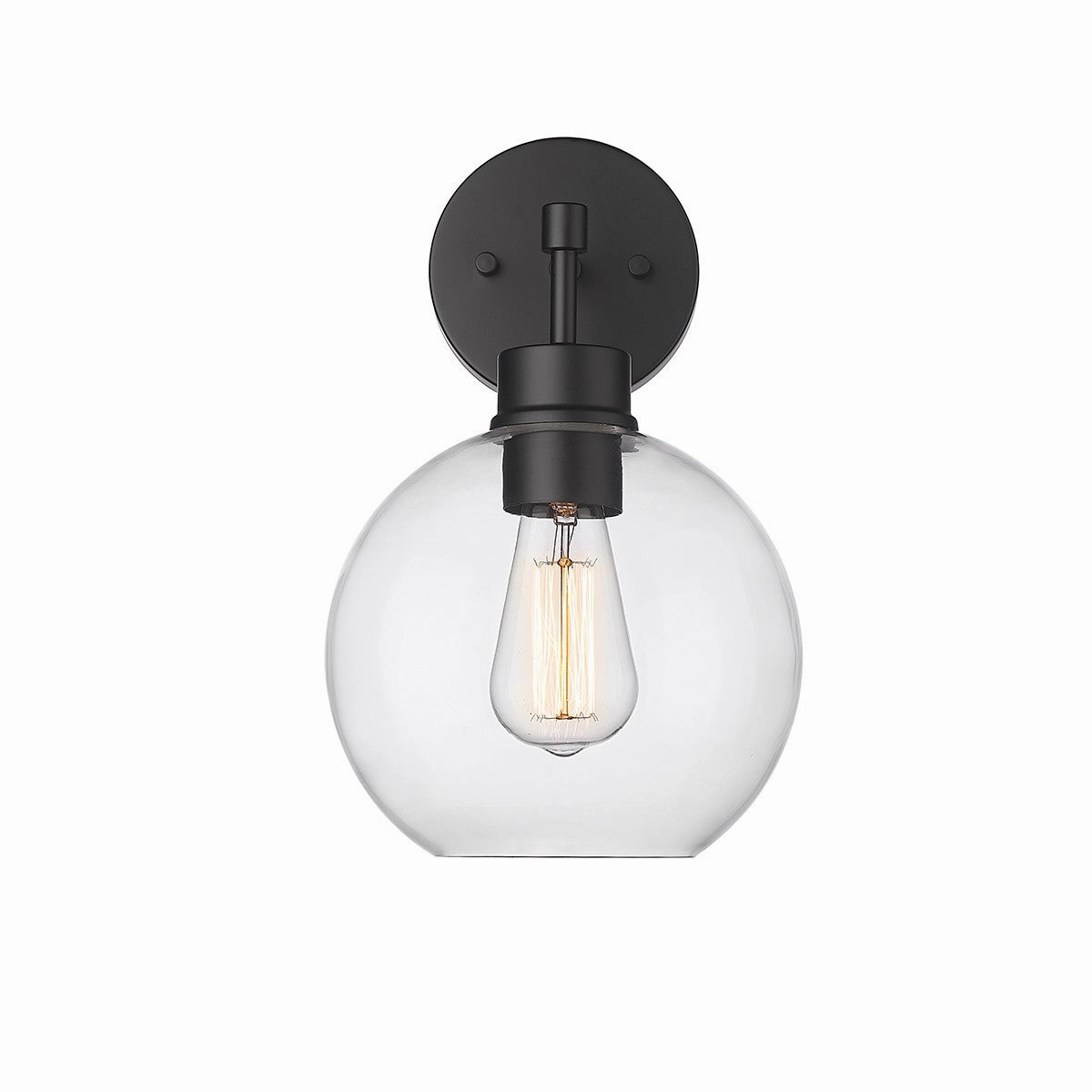 Basin One Light Outdoor Wall Sconce Powder Coated BlackOutdoor wall sconces with motion sensor