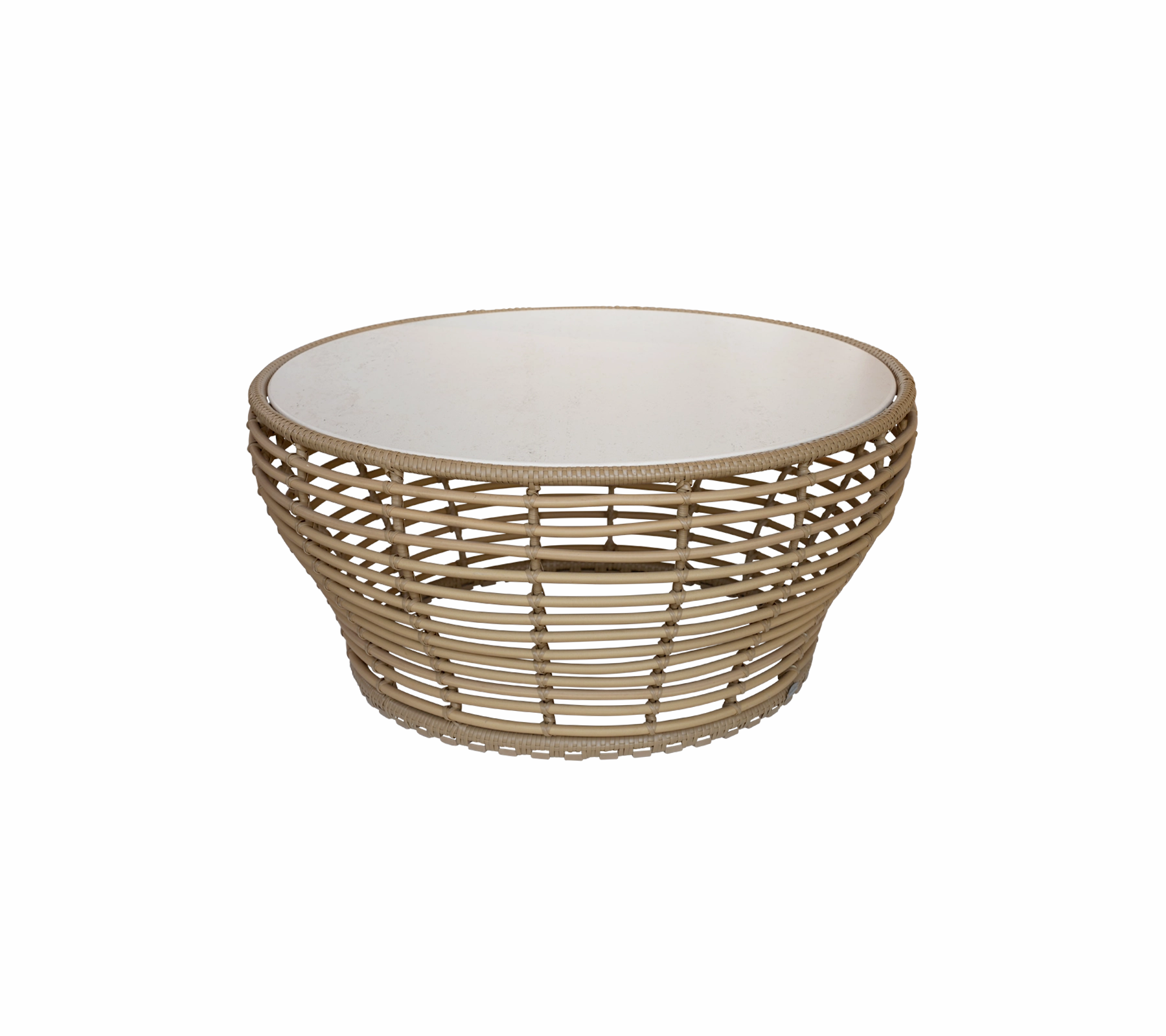 Basket coffee table, largeoutdoor coffee table for patio or lounge