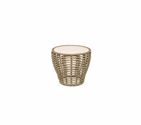 Basket coffee table, smalloutdoor side table for patio furniture