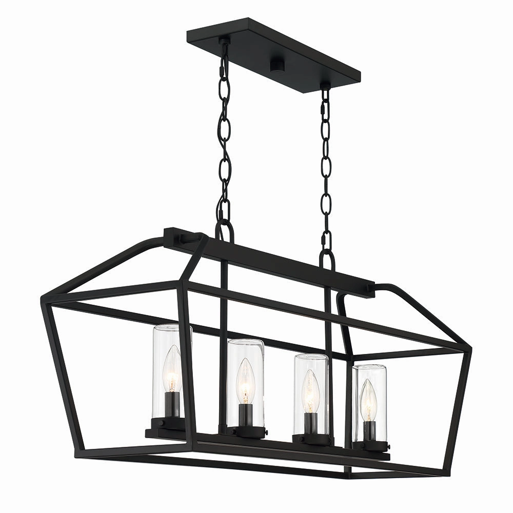 Bastille 4 Light 34" Outdoor Chandelier