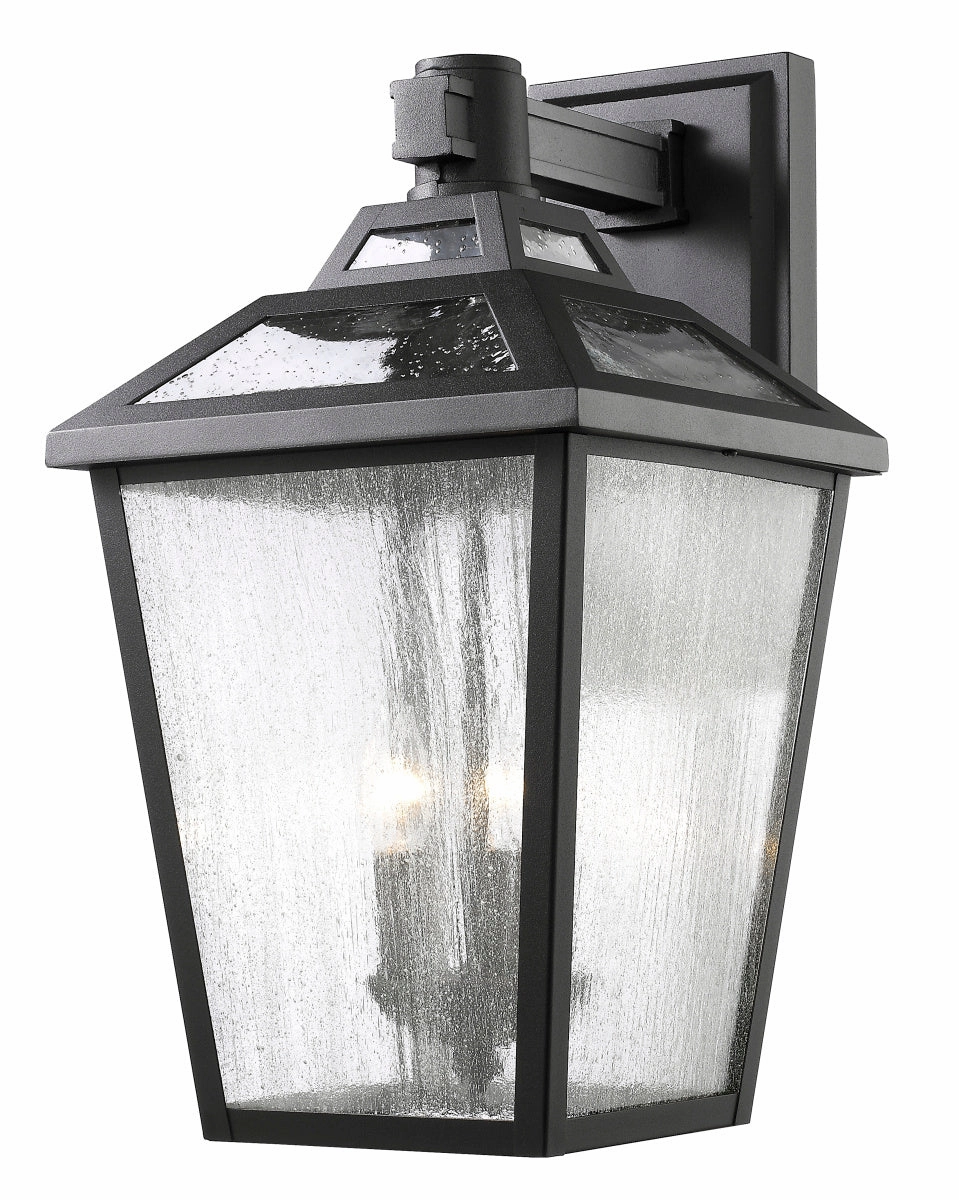 Bayland Three Light Outdoor Wall Light BlackOutdoor wall sconces with motion sensor