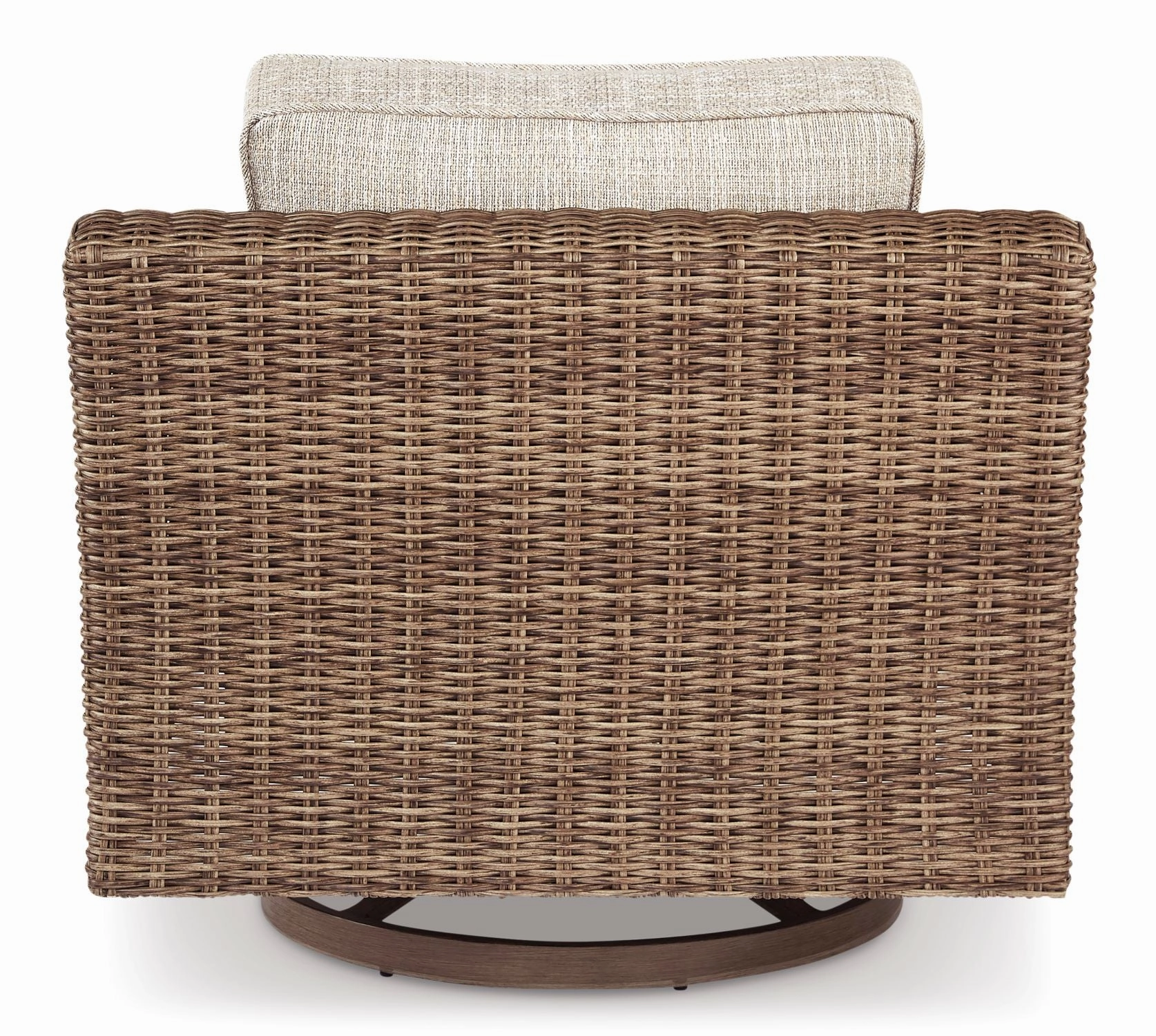 Beachcroft - Outdoor Swivel Chair - Beige, Brown