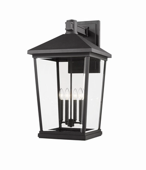 Beacon Four Light Outdoor Wall Light BlackOutdoor wall sconces with motion sensor
