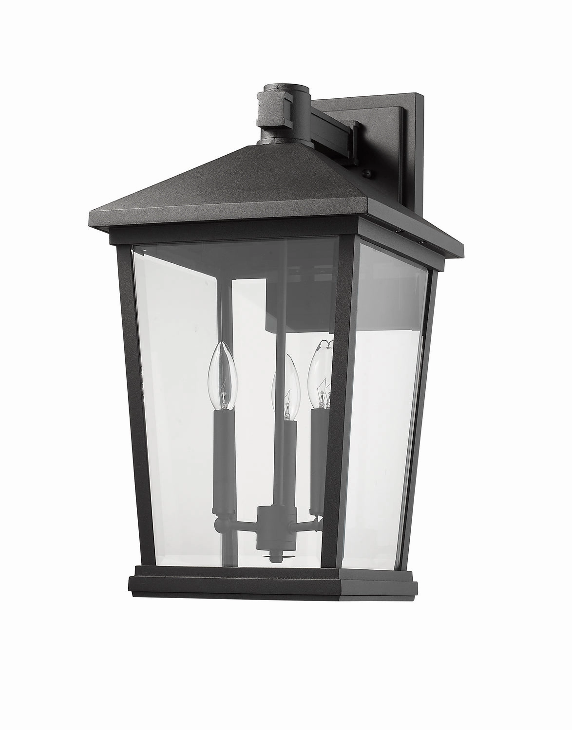 Beacon Three Light Outdoor Wall Light Black