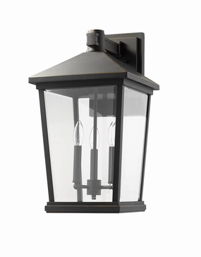 Beacon Three Light Outdoor Wall Light Oil Rubbed BronzeOutdoor wall sconces with motion sensor